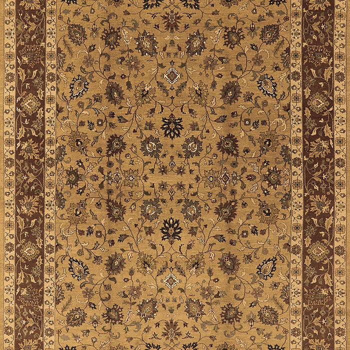 Machine Washable Oriental Brown Traditional Rug, wshurb450brn