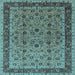 Square Oriental Light Blue Traditional Rug, urb450lblu