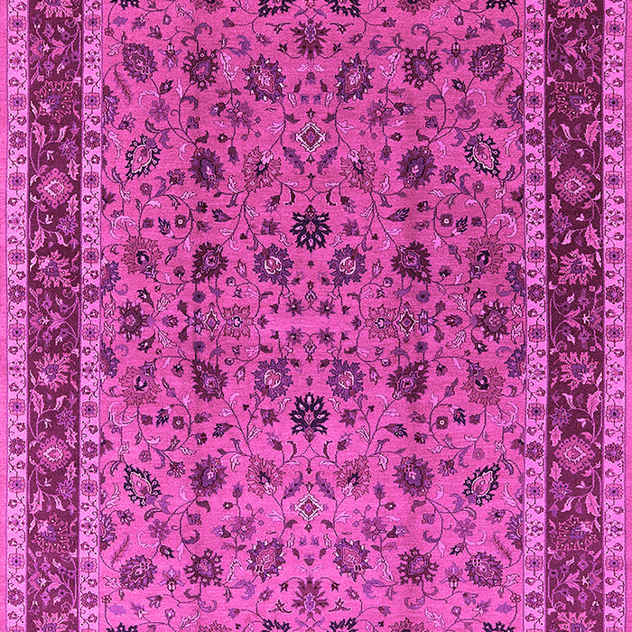 Machine Washable Oriental Pink Traditional Rug, wshurb450pnk