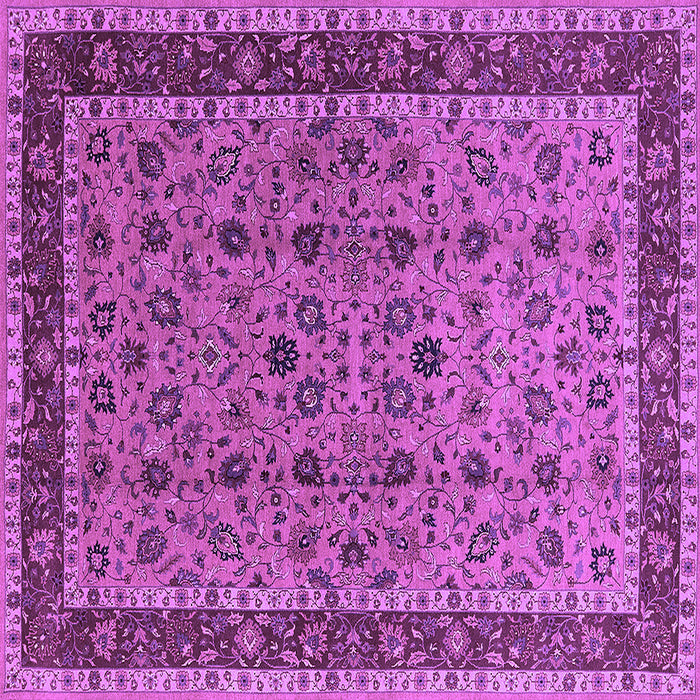 Square Oriental Purple Traditional Rug, urb450pur
