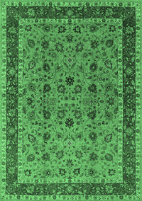 Oriental Emerald Green Traditional Rug, urb450emgrn