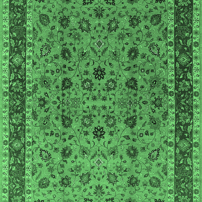 Oriental Emerald Green Traditional Rug, urb450emgrn