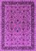 Machine Washable Oriental Purple Traditional Area Rugs, wshurb450pur