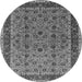 Round Oriental Gray Traditional Rug, urb450gry