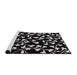 Sideview of Machine Washable Industrial Modern Black Rug, wshurb451