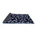 Sideview of Oriental Blue Industrial Rug, urb451blu