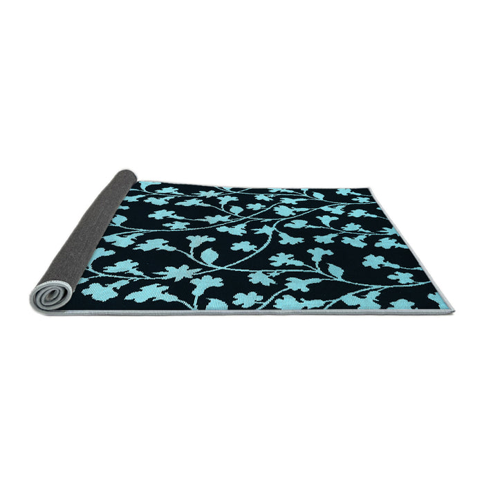 Sideview of Oriental Light Blue Industrial Rug, urb451lblu