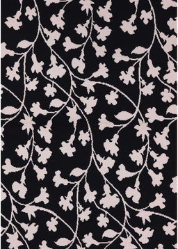 Mid-Century Modern Black Oriental Rug, urb451