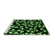 Sideview of Machine Washable Oriental Green Industrial Area Rugs, wshurb451grn