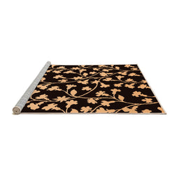 Sideview of Machine Washable Oriental Orange Industrial Area Rugs, wshurb451org