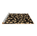 Sideview of Machine Washable Oriental Brown Industrial Rug, wshurb451brn