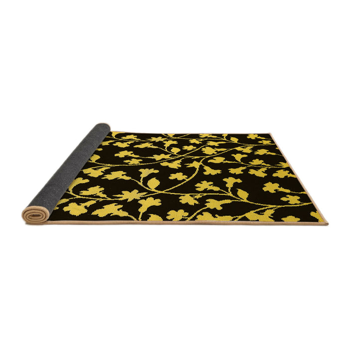 Sideview of Oriental Yellow Industrial Rug, urb451yw