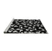 Sideview of Machine Washable Oriental Gray Industrial Rug, wshurb451gry