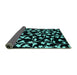 Sideview of Oriental Turquoise Industrial Rug, urb451turq