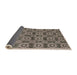 Sideview of Mid-Century Modern Coffee Brown Oriental Rug, urb452