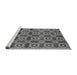 Sideview of Machine Washable Oriental Gray Industrial Rug, wshurb452gry