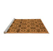 Sideview of Machine Washable Oriental Orange Industrial Area Rugs, wshurb452org