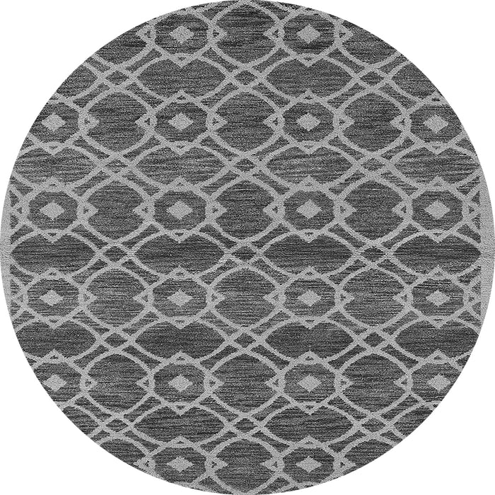 Round Oriental Gray Industrial Rug, urb452gry