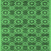 Square Oriental Emerald Green Industrial Rug, urb452emgrn