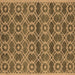 Square Machine Washable Oriental Brown Industrial Rug, wshurb452brn