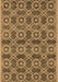 Machine Washable Oriental Brown Industrial Rug, wshurb452brn