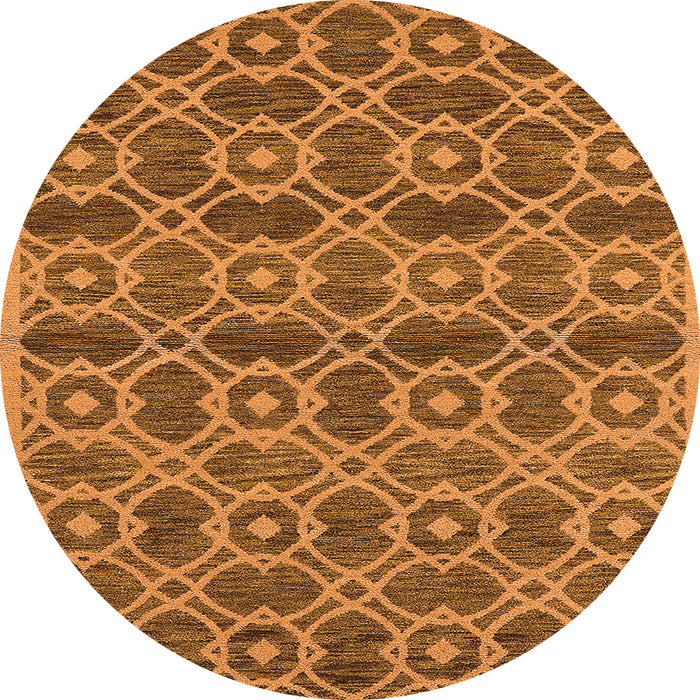 Round Oriental Orange Industrial Rug, urb452org