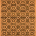 Square Oriental Orange Industrial Rug, urb452org