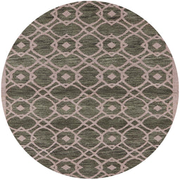 Round Machine Washable Industrial Modern Coffee Brown Rug, wshurb452