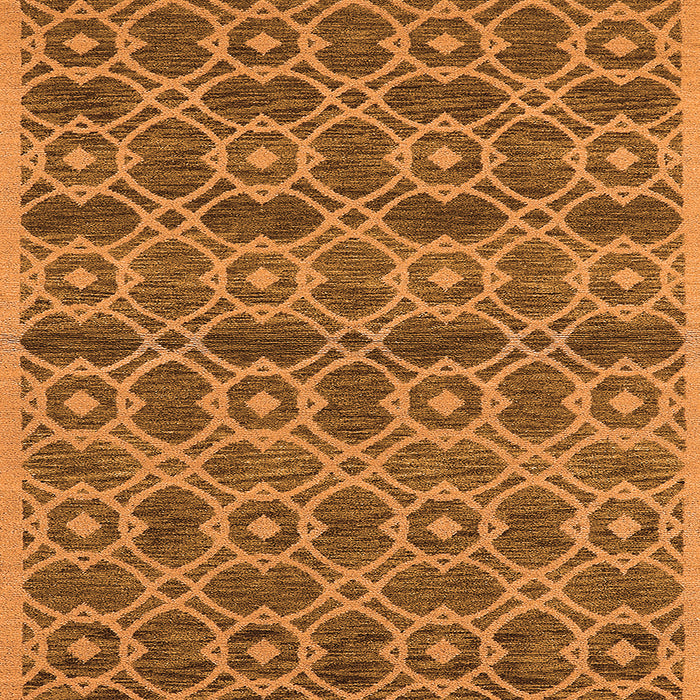 Square Machine Washable Oriental Orange Industrial Area Rugs, wshurb452org