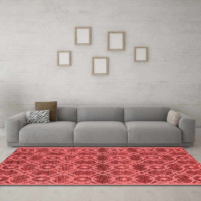 Industrial Red Washable Rugs