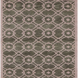 Square Mid-Century Modern Coffee Brown Oriental Rug, urb452