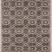 Square Mid-Century Modern Coffee Brown Oriental Rug, urb452