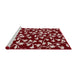 Sideview of Machine Washable Industrial Modern Rose Pink Rug, wshurb453