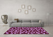 Machine Washable Oriental Purple Industrial Area Rugs in a Living Room, wshurb453pur