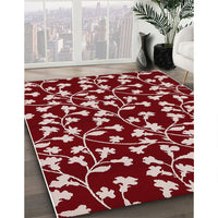 Mid-Century Modern Rose Pink Oriental Rug, urb453