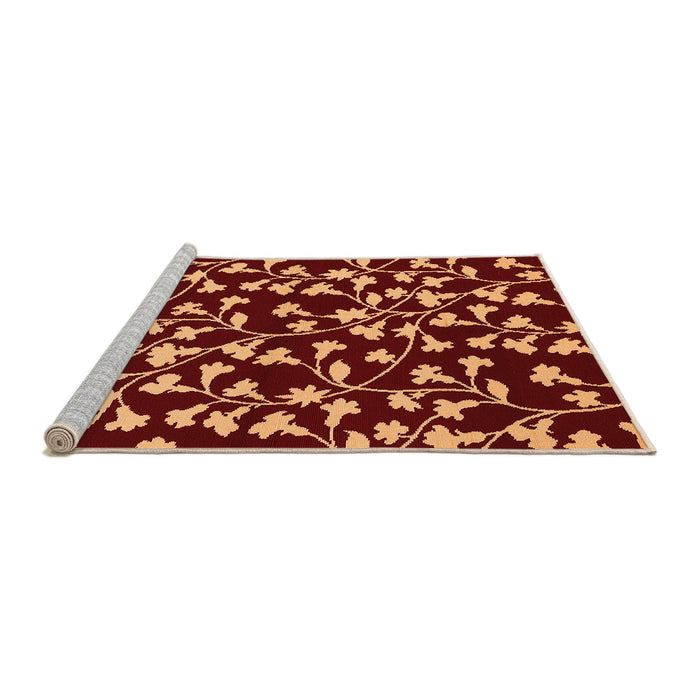 Sideview of Machine Washable Oriental Orange Industrial Area Rugs, wshurb453org