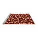 Sideview of Machine Washable Oriental Orange Industrial Area Rugs, wshurb453org