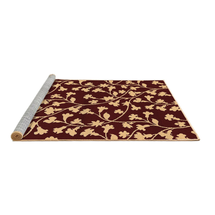 Sideview of Machine Washable Oriental Brown Industrial Rug, wshurb453brn