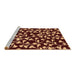 Sideview of Machine Washable Oriental Brown Industrial Rug, wshurb453brn