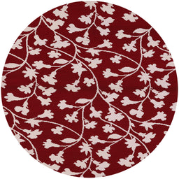 Round Machine Washable Industrial Modern Rose Pink Rug, wshurb453