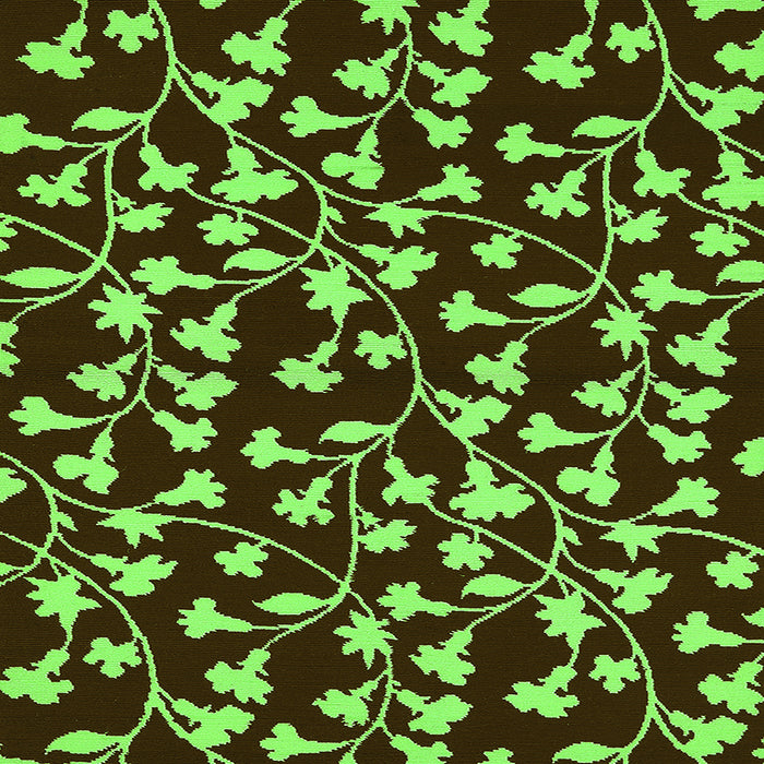 Square Machine Washable Oriental Green Industrial Area Rugs, wshurb453grn