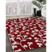 Machine Washable Industrial Modern Rose Pink Rug in a Family Room, wshurb453