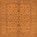 Square Oriental Orange Traditional Rug, urb454org