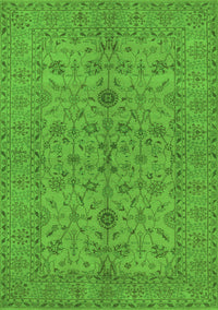 Oriental Green Traditional Rug, urb454grn
