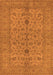 Machine Washable Oriental Orange Traditional Area Rugs, wshurb454org