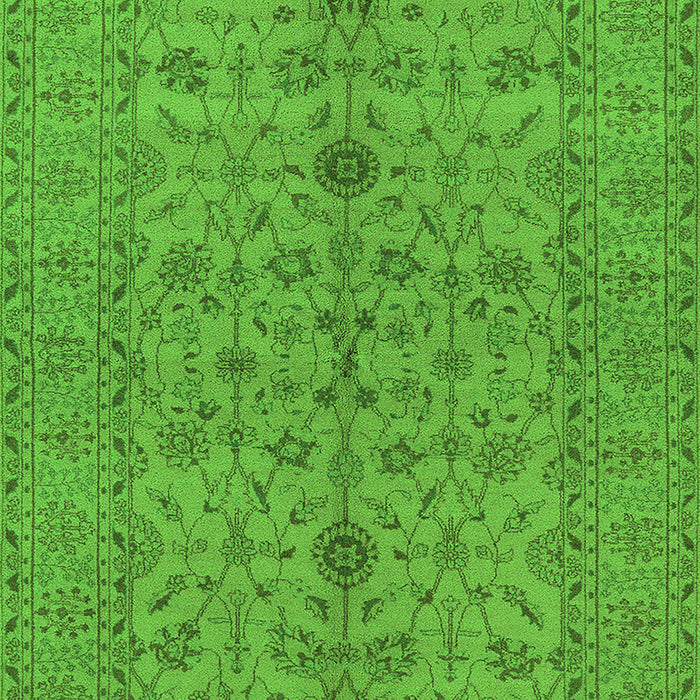 Machine Washable Oriental Green Traditional Area Rugs, wshurb454grn