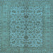 Square Oriental Light Blue Traditional Rug, urb454lblu