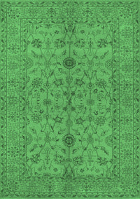 Oriental Emerald Green Traditional Rug, urb454emgrn