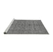 Sideview of Machine Washable Oriental Gray Traditional Rug, wshurb454gry