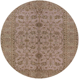Round Machine Washable Industrial Modern Sienna Brown Rug, wshurb454
